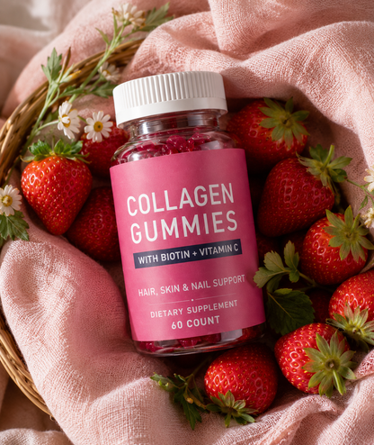 Soralia Collagen Gummies Biotin + Vitamin C | Hair, Skin & Nails | 60 Count.