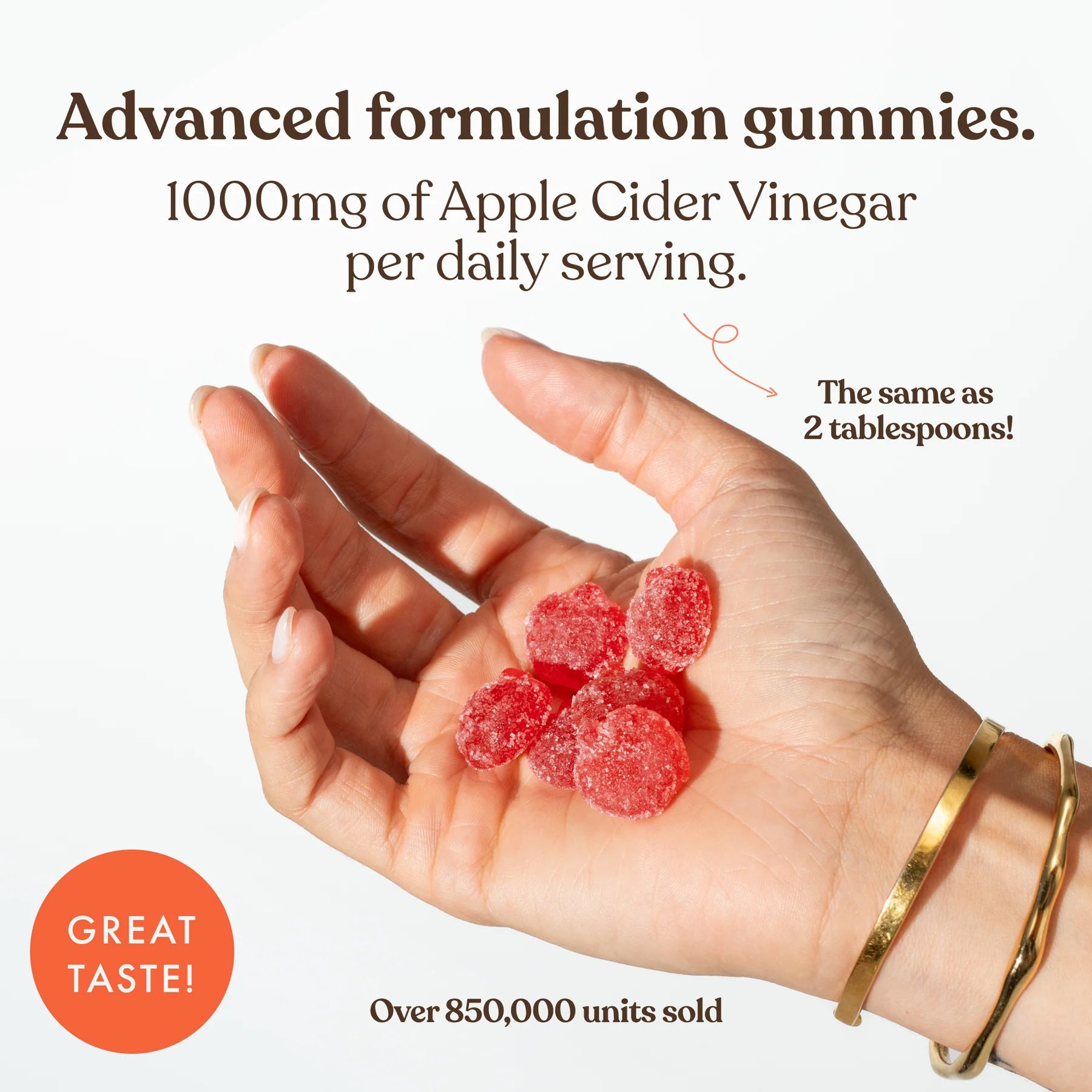 Soralia Apple Cider Vinegar Collagen Gummies with B12 & Folic Acid - Vegan, 60 Count