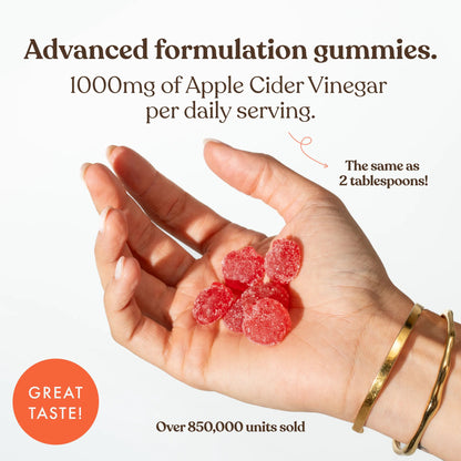 Soralia Apple Cider Vinegar Collagen Gummies with B12 & Folic Acid - Vegan, 60 Count